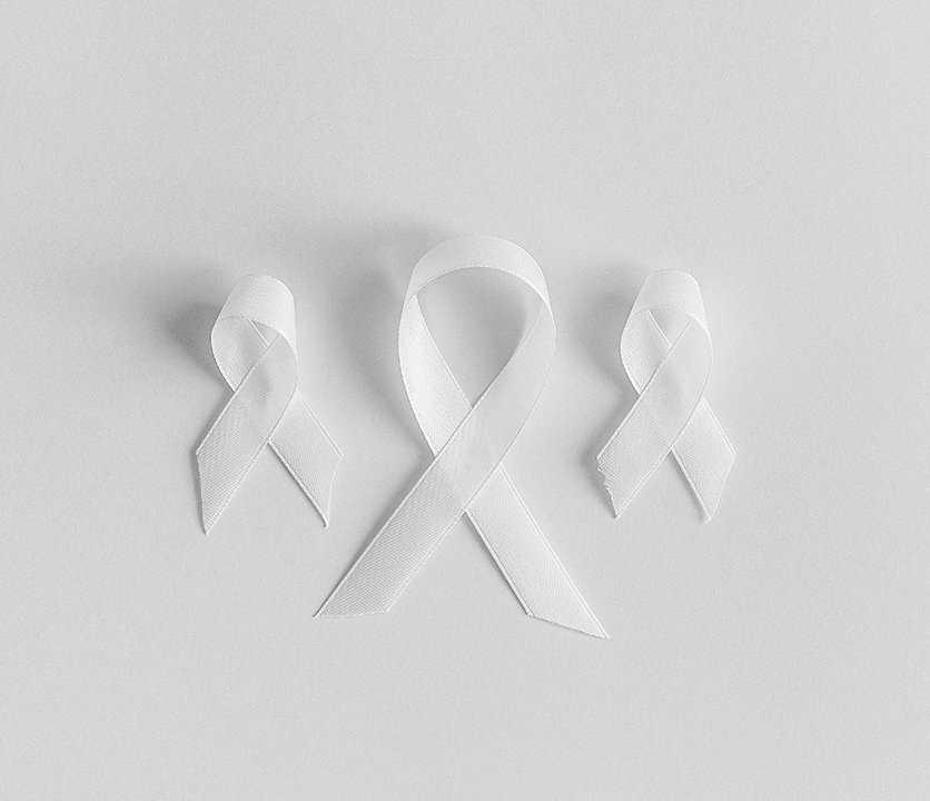 white cancer ribbons